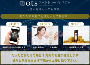 アウトトレードシステム 3ステップ